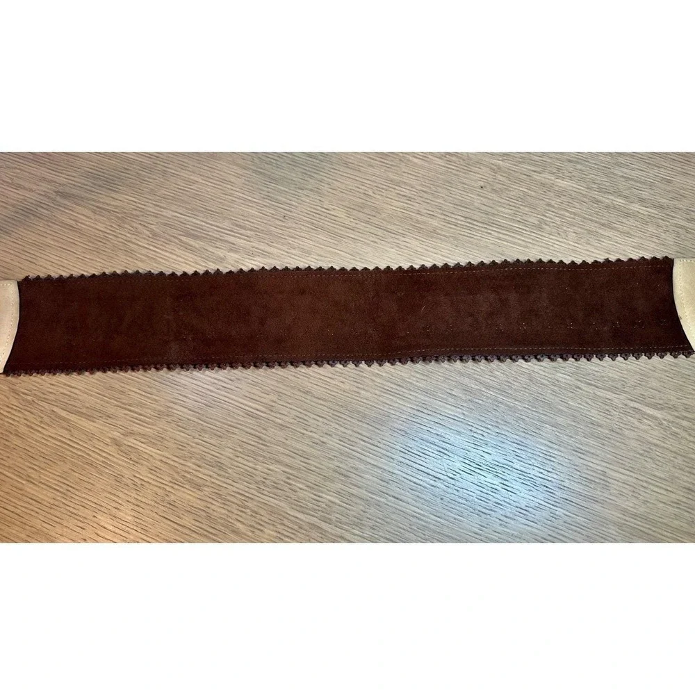 Vintage Streets Ahead Leather Belt Wide Cutout Studded USA Boho M